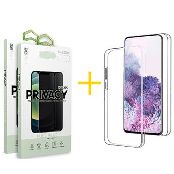 Pack 2 x Película de Vidro Temperado Anti-Spy + Capa Gandy  Apple iPhone 15 Pro Max Dupla 360º - Transparente Clear - 1