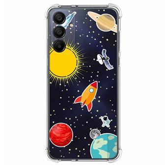 Capa Tumundosmartphone de silicone anti-choque para Samsung Galaxy A15 4G / 5G desenhos de espaço de design - 1