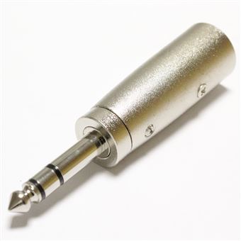 Adaptador de Áudio BeMatik XLR de 3 Pinos Macho para Macho Jack 6,3 mm TRS - 1