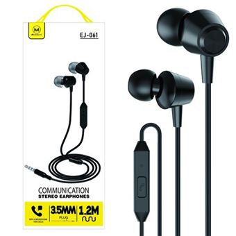 Auriculares com Microfone Mimacro EJ-061 - Preto - 1