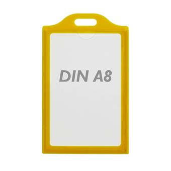 Capa de Plástico PrimeMatik para Cartão Id Vertical A8 Amarelo 54X83mm - 1