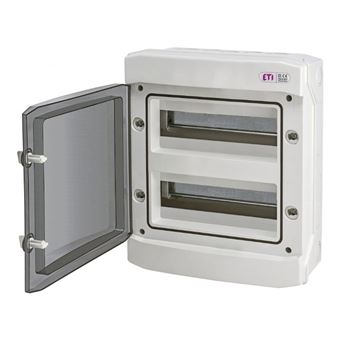 Caixa mural IP65 2×12 módulos com porta transparente Eti – ECH-24PT - 1