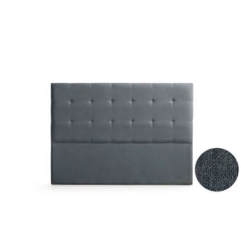 Cabeceira Estofada Moonia Astoria Aqualine | 145 X 120 X 8 cm | Cinza Escuro - 1
