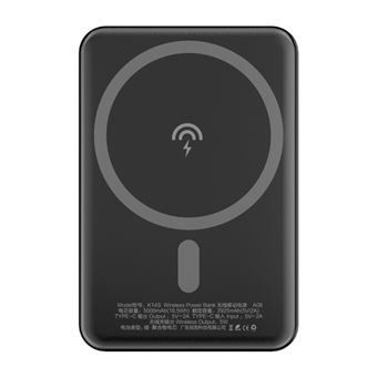 Power Bank DUDAO wireless powerbank MagSafe 5000mAh black K14S | 5000 mAh | Preto - 1