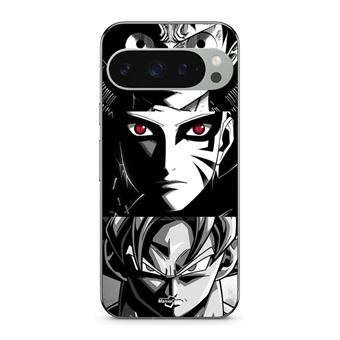 Capa Maniacase para Google Pixel 9 Pro | Sangoku Naruto Luffy one piece Dragon Ball Z preto e branco anime manga - 1