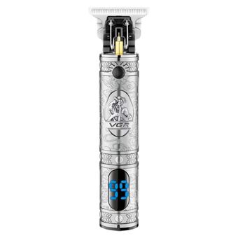 Cortador de Cabelo de Escultura Retrô VGR V228 | Corpo Metal com LED | Prateado - 1