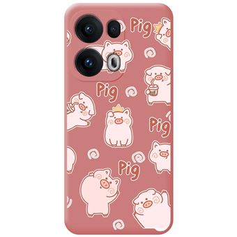 Capa Tumundosmartphone de Silicone Líquido rosa para Oppo Reno 13 Pro 5G | Desenhos de porco - 1