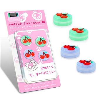 Pack HSMY de 4 Grips Silicone Cereja para Nintendo Joy-con Switch /Lite - Azul e Verde - 1