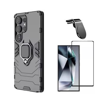 Kit Vidro Temperado + Capa Military + Suporte L Phonecare para Samsung Galaxy S25 Ultra | Preto - 1
