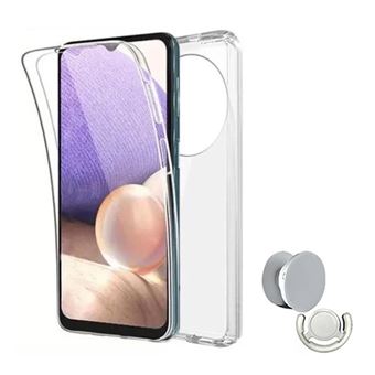 Kit Capa 360° Proteção Frente e Verso + 1 Handholder + 1 Suporte Handholder Branco GIFT4ME para Xiaomi Redmi Note 14 Pro + Plus | Transparente/Branco - 1