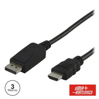Cabo Displayport Alpha-Elettronica Macho / Hdmi Macho 3M - 1