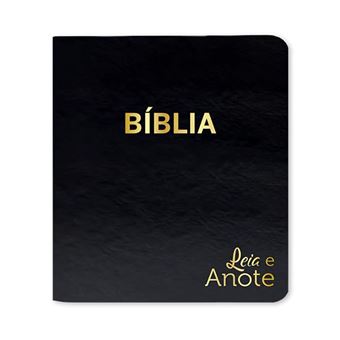 Bíblia Nvi - Leia E Anote - Luxo - Preta Dourada Bíblia Com Espaço De Anotação - 1
