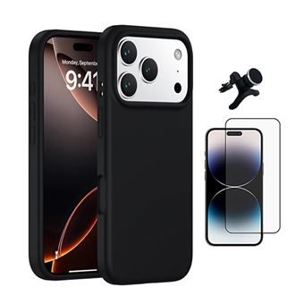 Kit Vidro Temperado + Capa Silicone Líquido + Suporte Magnético Reforçado PHONECARE para Apple iPhone 17 Pro Max | Preto - 1