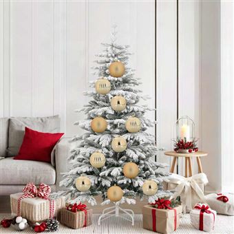 Conjunto de Bolas de Natal vidaXL | 9 Peças | Ouro Plástico - 1