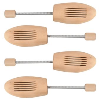 Alargadores de calçado vidaXL | 2 pares | EU 39-42 | madeira de lótus maciça - 1