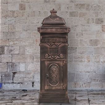 Caixa Correio vidaXL Coluna Estilo Vintage Alumínio Inoxidável Bronze - 1