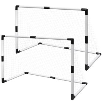 Conjunto 2 Mini Balizas de Futebol vidaXL para Crianças | 91,5x48x61 cm - 1