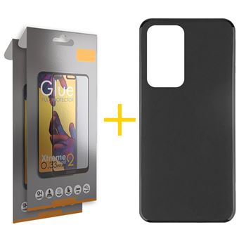 Pack 2 x Película de Vidro Temperado Full + Capa skyhe Xiaomi 12 Lite Silicone Liso Preto - 1