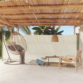 Toldo Lateral Retrátil para Pátio vidaXL | 180x500 cm | cor Creme - 1