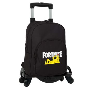 Mochila Trolley Americana DAM Fornite Crazy Banana com Compartimento para Laptop | 4 Rodas Multidirecionais | Preta - 1
