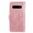 Capa Magunivers para Samsung Galaxy S10| PU |superfície de losango com suporte e alça - Dourado - Rosa_2