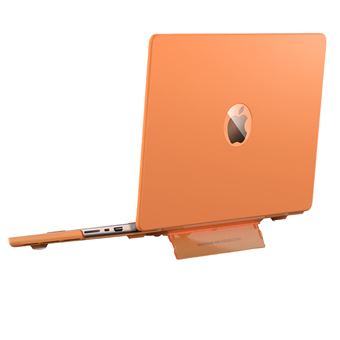 Capa Luckybutterfly para Macbook Novo Pro16.2 A2485 | Textura fosca com suporte | Amarelo - 1