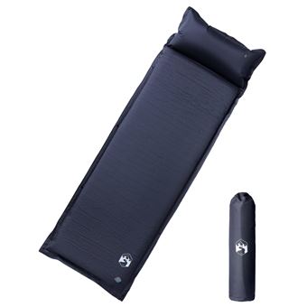 Colchão de campismo autoinsuflável vidaXL com almofada | 1 pessoa | cinza - 1