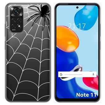 Capa Tumundosmartphone de silicone transparente para Xiaomi Redmi Note 11 / 11s desenhos de design de aranha - 1