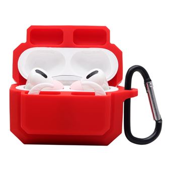 Capa silicone mosquetão anti-perda, vermelho Magunivers para AirPods Pro - 1