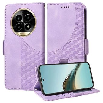 Capa FLOODKING para Realme 12 Pro Plus | Design Acolchoado | Couro PU Premium | Roxo - 1