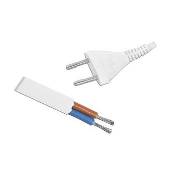 Cabo de Alimentação com Ficha Euro 6A | sem Extremidade (Descarnado) - 1.5 m - Branco - 1