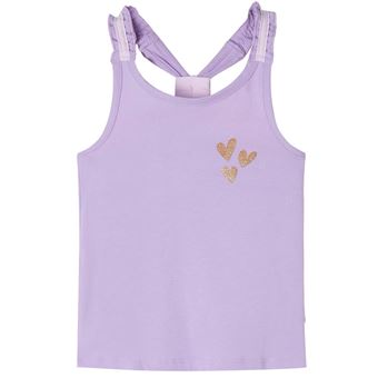 T-shirt de alças para criança vidaXL | lilás 116 | 5 a 6 anos - 1
