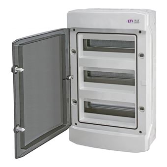 Caixa mural IP65 3×12 módulos com porta transparente Eti – ECH-36PT - 1