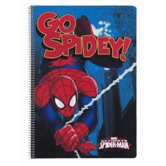 Caderno A4 80 Folhas Capa Dura Spiderman Go Spidey