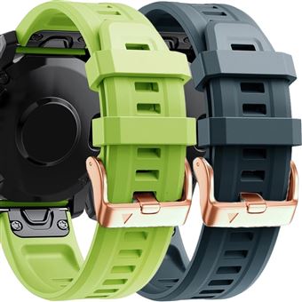 Pack Antiimpacto 2x bracelete Silicone fecho metal para Garmin Fenix 8 51mm Saphire | Verde e Azul escuro - 1