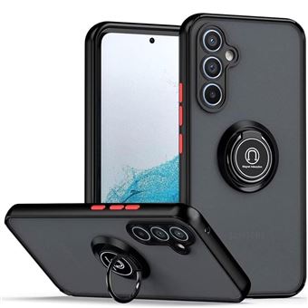 Capa TUMUNDOSMARTPHONE fosca com borda preta e anel giratório 360 para Samsung Galaxy A56 5G - 1