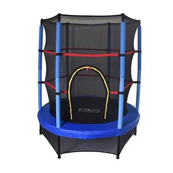 Trampolim Infantil Outdoor Toys Happy Jump Blue com Rede de Segurança | Diâmetro 140 cm - Azul - 1