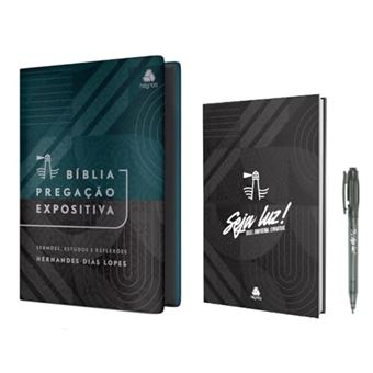 Bíblia Pregação Expositiva - Ra: Capa Dura - Modelo Redenção - Edição Limitada - Moleskine + Caneta - 1
