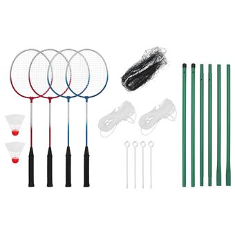 Conjunto de badminton com 4 raquetes e rede vidaXL | 620x151 cm - 1
