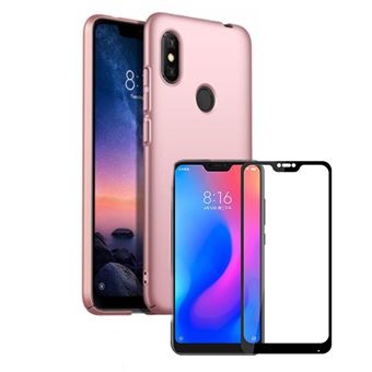 Kit Película de Vidro 5D Full Cover e Capa Slimshield Phonecare para Xiaomi Note 6 Pro Cor-de-Rosa - 1