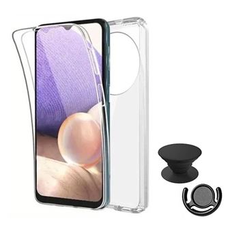 Kit Capa 360° Proteção Frente e Verso + 1 Handholder + 1 Suporte Handholder Preto GIFT4ME para Xiaomi Redmi Note 14 Pro + Plus | Transparente/Preto - 1