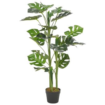 Planta Costela-de-adão Artificial vidaXL com vaso 100 cm verde - 1