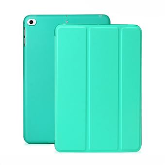 Capa Magunivers para Apple Ipad Mini 7.9 Pouces (2019)/Ipad Mini 4 PU + TPU Pele Napa com Suporte Tri-Fold Ciano - 1