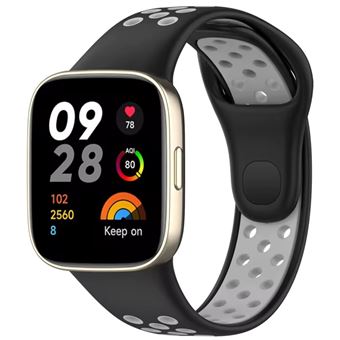 Bracelete Desportiva Dual Tone Antiimpacto para Redmi Watch 3 Active | Preto e Cinzento - 1