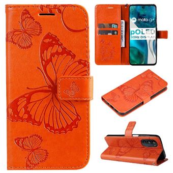Capa ZURSANA para Motorola Moto G52 | Tipo Borboleta em Pele PU | Porta-Cartões Magnético | Laranja - 1