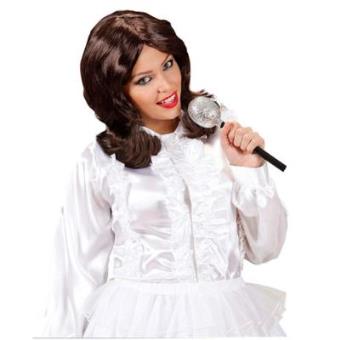 Peruca Castanha de Estrela Pop Mulher