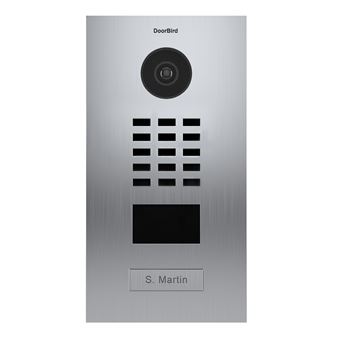 Vídeoporteiro IP com Leitor de Cartões RFID Doorbird D2101V V2 EAU SALEE | Inox - 1