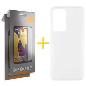 Pack 2 x Película de Vidro Temperado Full + Capa skyhe  Xiaomi 12 Lite Silicone Liso Transparente Clear - 1