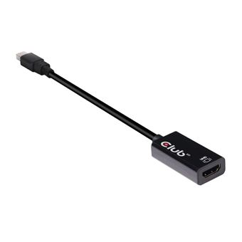Adaptador de Cabo de Vídeo CLUB3D Mini DisplayPort 1.4 a HDMI 2.0b HDR Adpatador Activo | Preto - 1
