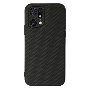 Capa e TPU + PU textura de fibra de carbono, anti-riscos, preto Magunivers para Oppo Find X5 Pro - 1